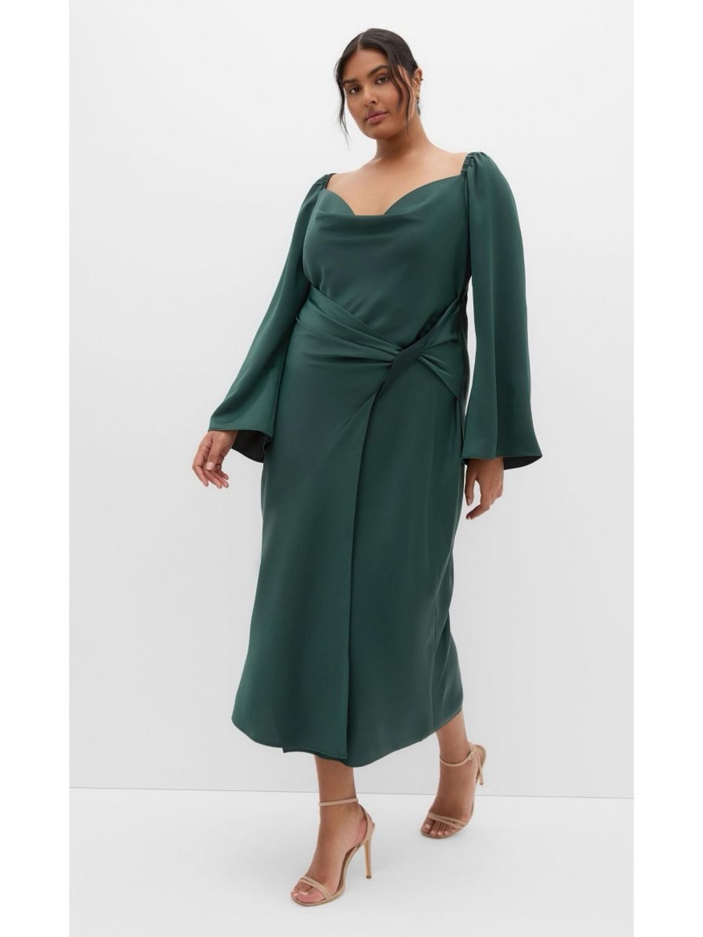 City Chic Adelina Long Sleeve Dress - Forest. 20. NWT.